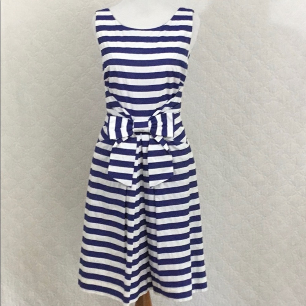 Kate Spade Blue and White Stripped Bow Dress